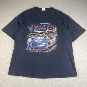 Vintage NASCAR Dale Jarrett T Shirt Men's 2XL Chase Authentics Blue AOP Racing‎